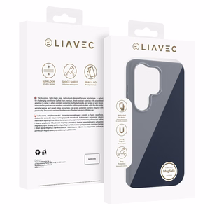 Liavec Silky suojakuori metallisella kamerakehyksellä Samsung Galaxy S26 Ultra -puhelimelle sininen
