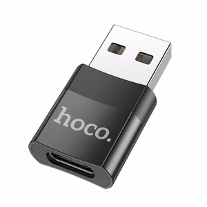 Sovitin Hoco UA17 USB-A Type-C:lle musta