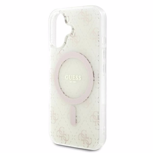 Guess IML 4G Background MagSafe Suojakuori iPhone 16 Plus:lle - valkoinen