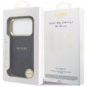 Guess Peony Hot Stamp MagSafe Suojakuori iPhone 17 Pro:lle - Sininen