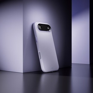 Puro Icon Mag Pro nestesilikoninen Suojakuori iPhone 17 Air:lle, MagSafe -yhteensopiva, kamerasuojauksella ja alumiinipainikkeilla - vaaleanpunainen