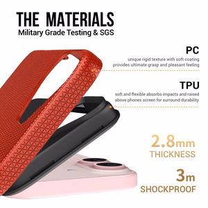 Perfectionists Triangle Mag Suojakuori iPhone 15 punainen