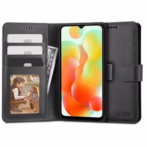 Tech-Protect Wallet Suojakuori Xiaomi Redmi 12C:lle - musta