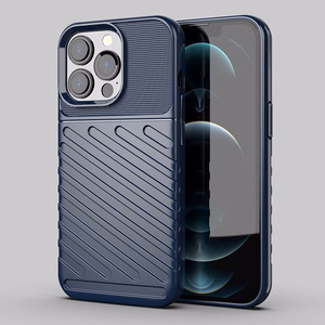 Thunder Case Joustava Kova Rugged Cover TPU Kotelo iPhone 13 Pro sininen