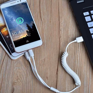 Dudao auton pikalataussarja 2x USB 2.4A + kaapeli USB 3in1 Lightning / Type C / micro USB valkoinen (R7 white)