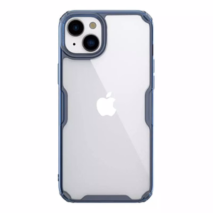 Nillkin Nature Pro TPU Suojakuori iPhone 15 Plus:lle läpinäkyvä sininen