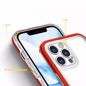Kirkas 3in1 Kotelo iPhone 12 Pro Max kehys kansi geeli punainen