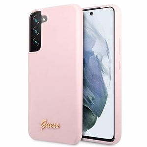Guess GUHCS22MLSLMGLA S22+ S906 laventeli/laventeli kovakotelo Silikoni Script metalli logo