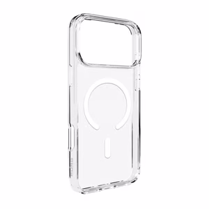 Puro Lite Mag TPU+PC suojakuori MagSafe-yhteensopiva iPhone 17 Pro:lle - läpinäkyvä valkoisella renkaalla