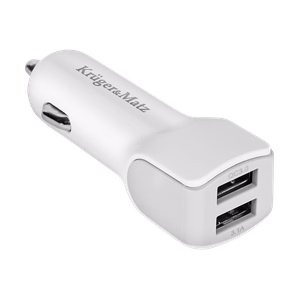 Kruger&Matz kahden USB-portin autolaturi, 3000 mA, Quick Charge 3.0