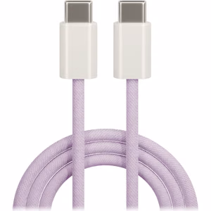 Maxlife MXUC-06 -kaapeli USB-C - USB-C 1,0 m 20W violetti nailon
