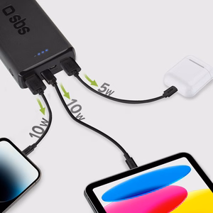 Powerbank Puro Fast 20000 mAh 2x USB-A + 1x USB-C - musta