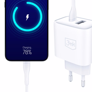 Tarvikkeet – 3mk DualCharge 20W PD3.0 QC 3.0 PPS USB 1A1C, valkoinen