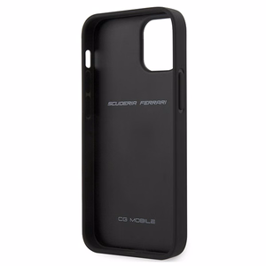 Ferrari FEHQUHCP12SBK iPhone 12 mini 5.4" musta/musta kovakotelo Off Track Quilted
