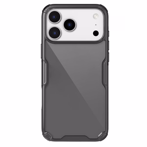 Nillkin Nature TPU Pro Suojakuori iPhone 17 Pro Max:lle - Puoliläpinäkyvä musta
