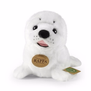 Rappa ympäristöystävällinen realistinen valkoinen hyljepehmolelu, 25 cm