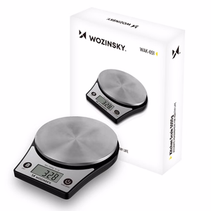 Wozinsky WAK-651 keittiövaaka LCD-näytöllä, enintään 5 kg – musta