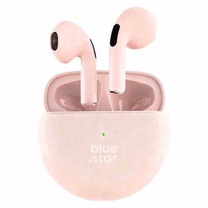 Bluetooth-handsfree Blue Star (TX3) TWS vaaleanpunainen