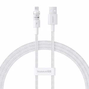Baseus Gem USB-A – Lightning 2.4A pikalaauskaapeli 1 m, valkoinen
