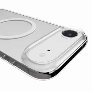 Puro Lite Mag TPU+PC suojakuori MagSafe-yhteensopiva iPhone 17 Air:lle - läpinäkyvä valkoisella renkaalla