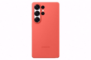 Samsung Silicone Case -suojakuori Samsung Galaxy S25 Ultra -puhelimelle, punainen
