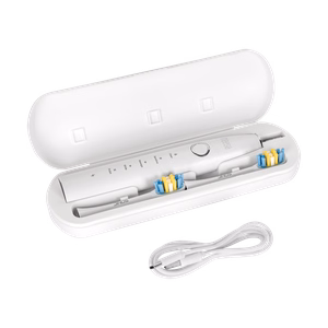 TEESA SONIC 2 -äänihammasharja, valkoinen, 5 tilaa, matkakotelo, USB-C