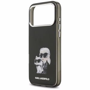 Karl Lagerfeld IML Aquarelle Karl & Choupette & Logo MagSafe Suojakuori iPhone 17 Pro:lle - musta