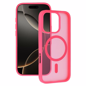 Tel Protect Aura Matte Magsafe Case for Iphone 16 Pro hot pink