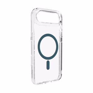 Puro Lite Mag TPU+PC suojakuori MagSafe-yhteensopiva iPhone 17 Air:lle - läpinäkyvä turkoosilla renkaalla
