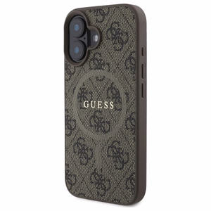 Guess 4G Ring Classic Logo MagSafe Suojakuori iPhone 16:lle - Ruskea