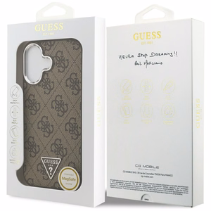GUESS suojakuori iPhone 17 MagSafe-yhteensopiva PU 4G W/Triangle Logo SL - ruskea