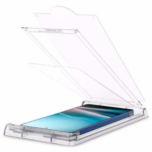 Spigen Elite Shield EZ FIT hybridilasi Samsung Galaxy S25 Ultra -puhelimelle - läpinäkyvä
