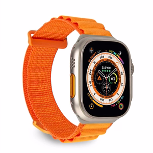Puro Extreme Nylon Hihna Apple Watch 42 / 44 / 45 / 49 mm:lle - Oranssi