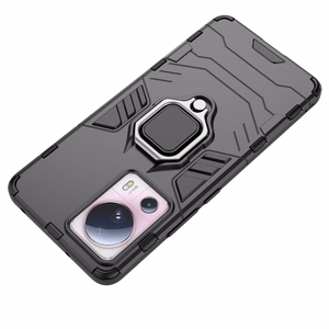 Ring Armor panssari Suojakuori Xiaomi 13 Litelle Magneettinen pidike sormusrengas musta