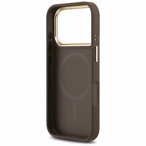 Guess Suojakuori iPhone 17 Pro HC MAGSAFE PU W/ 4G PU STRIPE ruskea
