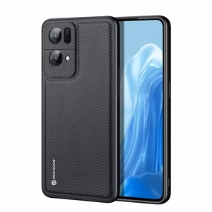 Dux Ducis Fino tapauksessa kansi päällystetty nylon materiaalia Oppo Reno7 Pro 5G musta