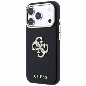 Guess Smooth & Big Strass Logo -suojakuori iPhone 18 Pro Max / 17 Pro Max – musta