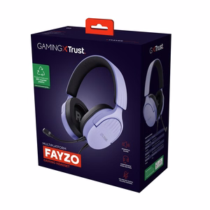 Trust GXT 489P FAYZO langallinen sankamallinen pelikuulokemikrofoni, musta-violetti