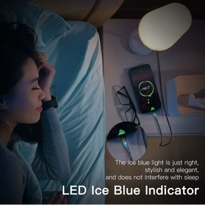 USB kaapeli Essager Rous musta Lightning 100cm LED-merkkivalolla