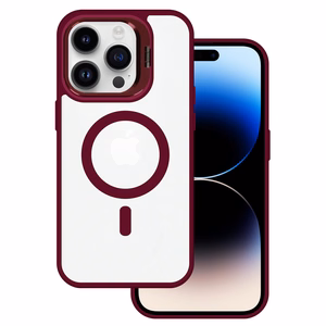 Tel Protect Kickstand MagSafe Suojakuori iPhone 13 Prolle burgundinpunainen