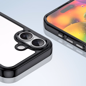 Outer Space iPhone 17 Suojakuori - Musta Läpinäkyvä