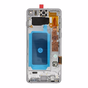 FixCell LCD-näyttö Samsung S10 G973 kehyksellä valkoinen kunnostettu