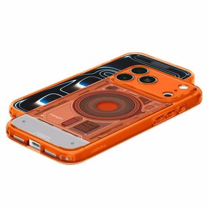 Spigen Ultra Hybrid MagSafe -suojakuori iPhone 18 Pro / 17 Pro -malleille, oranssi