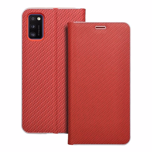 Flip case for Samsung A41 Luna Book Carbon red