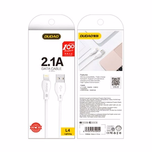 Dudao USB / Lightning -kaapeli 2.1A 2m valkoinen (L4L 2m white)