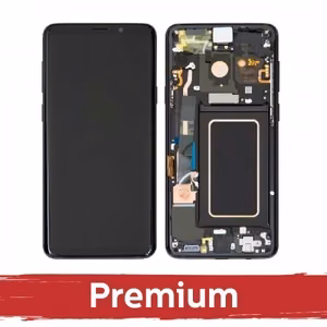LCD-näyttö yhteensopiva Samsung G965 S9 Plus kanssa kehyksellä / musta / OEM