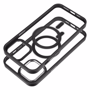 Suojakuori iPhone 12 PRO MAX:lle Color Edge Mag Cover yhteensopiva MagSafe musta