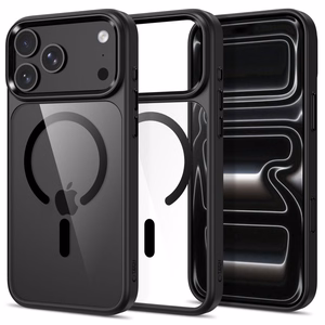 Tech-Protect Magmat MagSafe CC suojakuori mallille iPhone 17 Pro Max / 18 Pro Max – läpinäkyvä musta