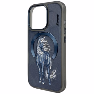 Nimmy Magnetic Fantasy Animal MagSafe Suojakuori iPhone 16 Pro:lle - sininen