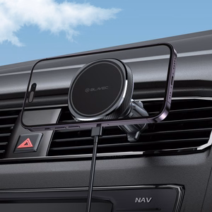 Blavec autoteline BHC-06B 15W magneettinen induktiolatauksella ja aktiivijäähdytyksellä tuuletusritilään (BHC06B-MAVIB) musta